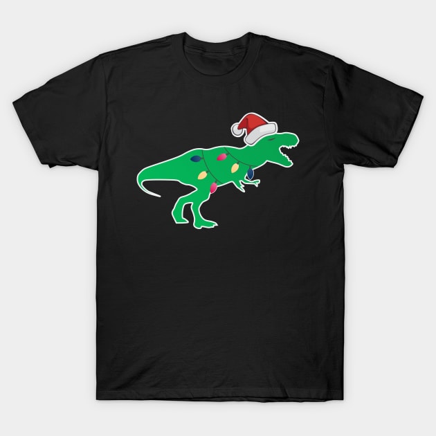 Tree Rex (T-Rex For Christmas) T-Shirt by nonbeenarydesigns